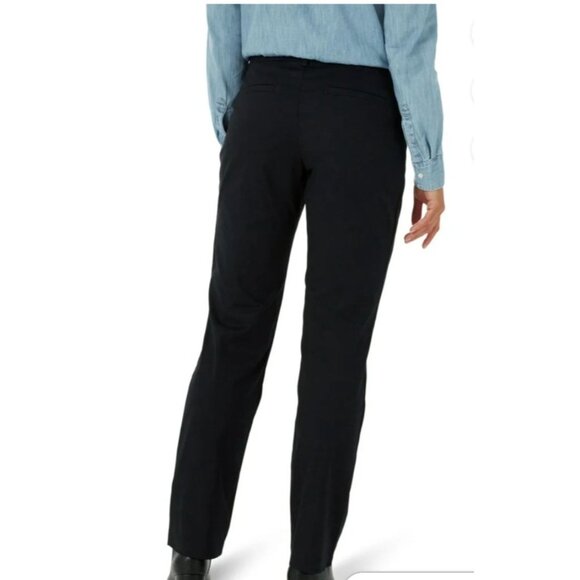 Lee Womens Pants Wrinkle-Free Relaxed Fit Straight Leg Casual Business Everyday - Picture 2 of 11